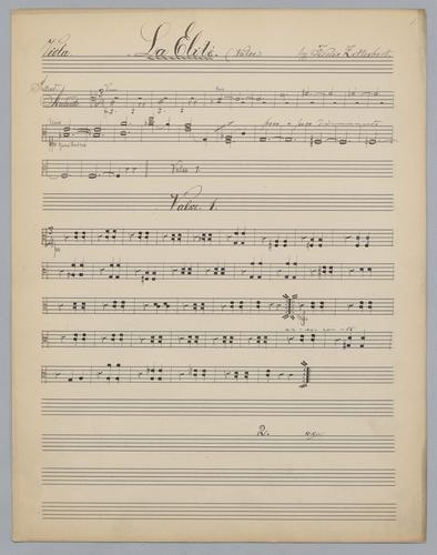 La Elité : Valse - Parts: Viola