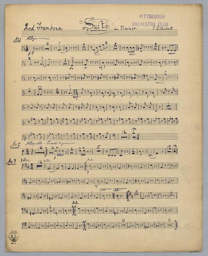 Suite in D Minor - Parts: Trombone 2
