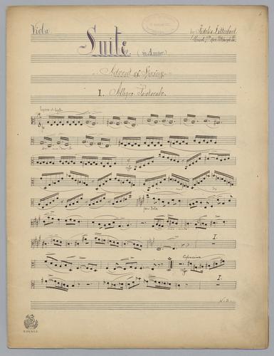 Suite : in A Minor - Parts: Viola