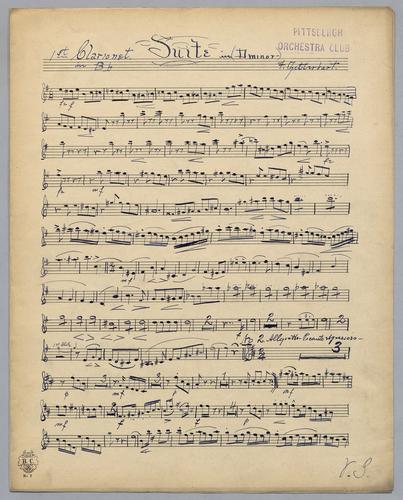 Suite in D Minor - Parts: Clarinet 1