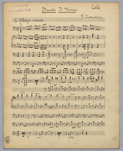 Suite in D Minor - Parts: Cello