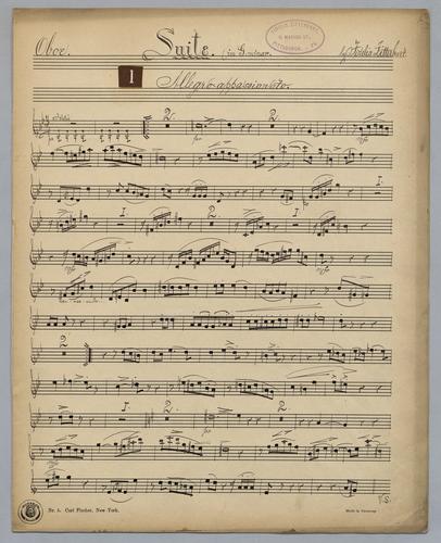 Suite : in G Minor - Parts: Oboe