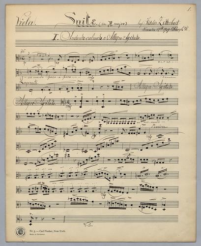 Suite : in F Major - Parts: Viola