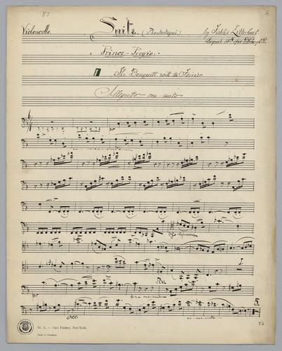 Suite : [in F major] - Parts: Violoncello