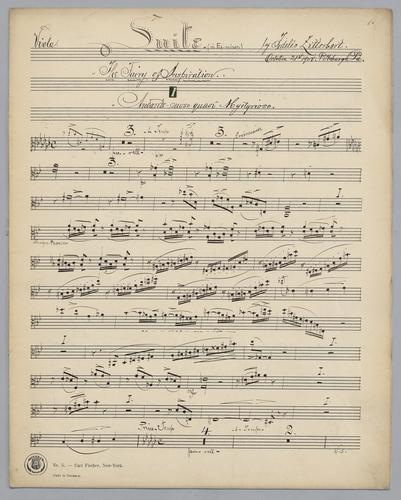 Suite : in Eb Minor - Parts: Viola