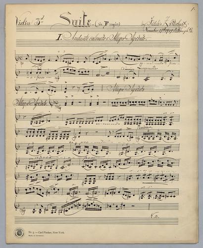 Suite : in F Major - Parts: Violin 3