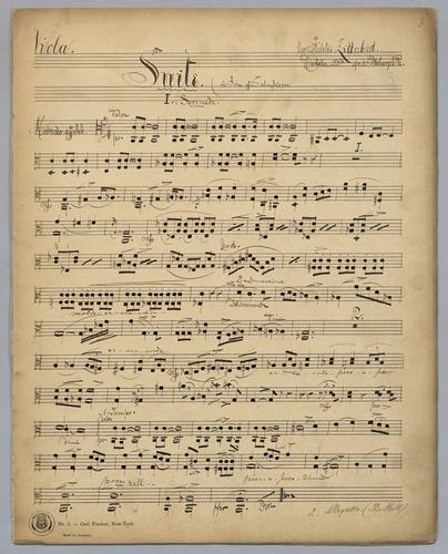 Suite : in C Major - Parts: Viola