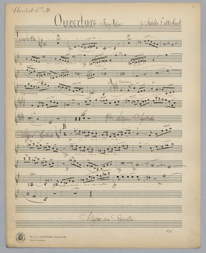 Overture : King John - Parts: Clarinet 1