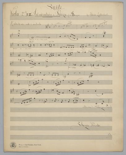 Suite : in G Major - Parts: Viola 2