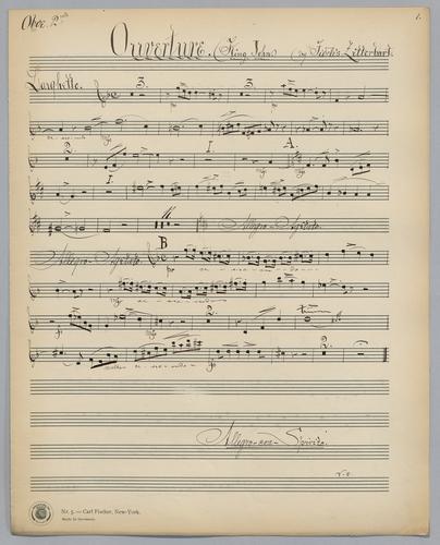 Overture : King John - Parts: Oboe 2