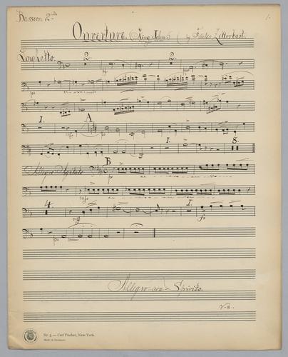 Overture : King John - Parts: Bassoon 2