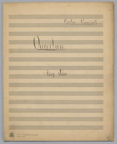 Overture : King John - Parts: Violin 1