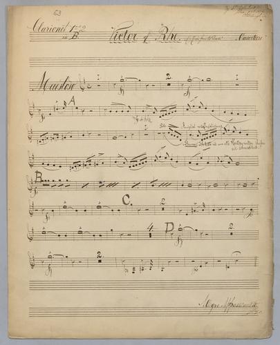 Ouverture : Victor of Rhe - Parts: Clarinet 1 and 2 in B