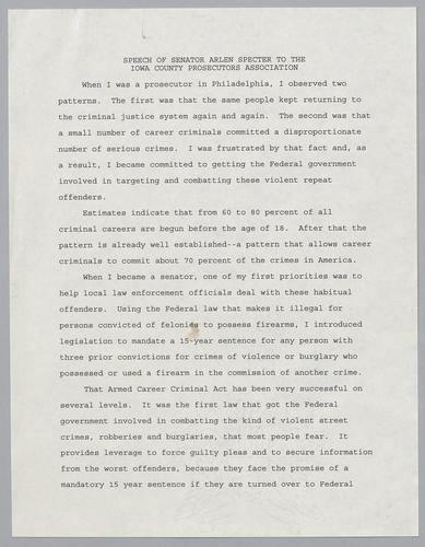 Iowa County Prosecutors Association