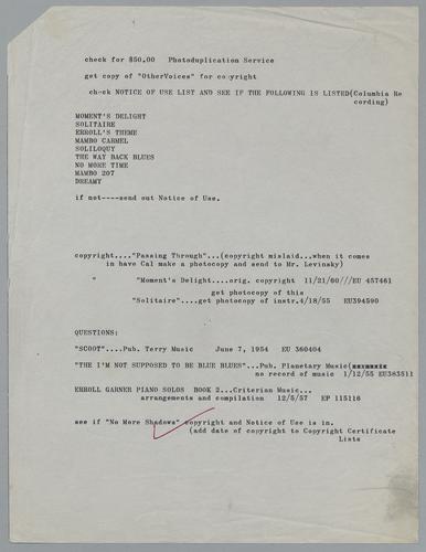 Martha Glaser Daily Notes