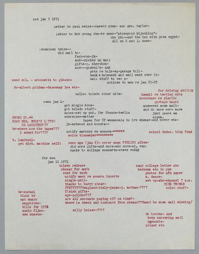 Martha Glaser Daily Notes