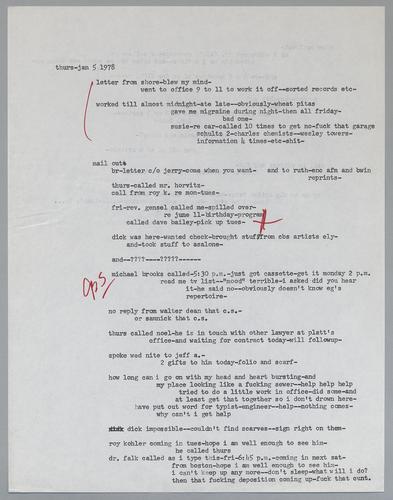 Martha Glaser Daily Notes