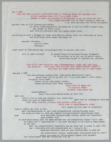 Martha Glaser Daily Notes