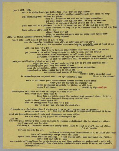 Martha Glaser Daily Notes