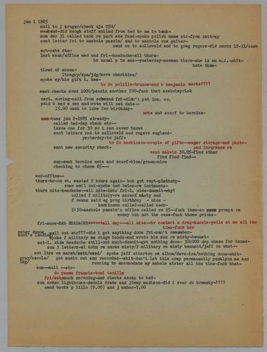 Martha Glaser Daily Notes