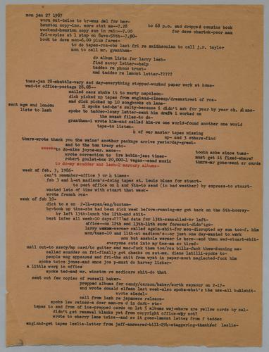 Martha Glaser Daily Notes