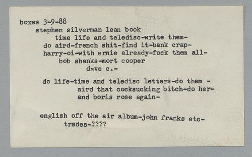 Martha Glaser Daily Notes