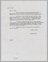Correspondence from Ruth Brown