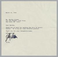 Correspondence from Johnny Carson