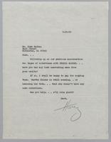 Correspondence from Harry Paul (Ad agency)