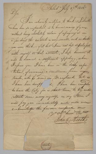 John D. Heath to Edward Burd