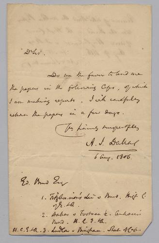 A.J. Dallas to Edward Burd