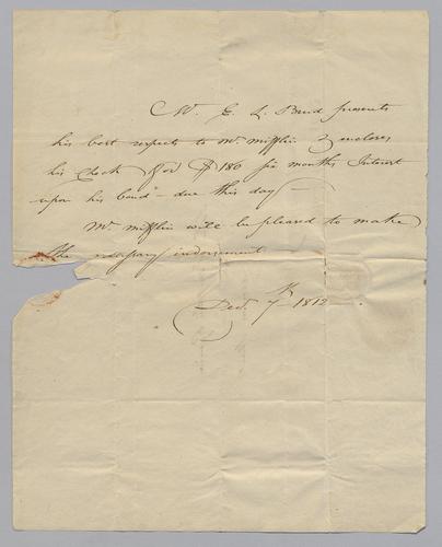 W.E.L. Burd to John F. Mifflin