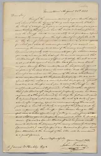 James B. Hubley Business Correspondence