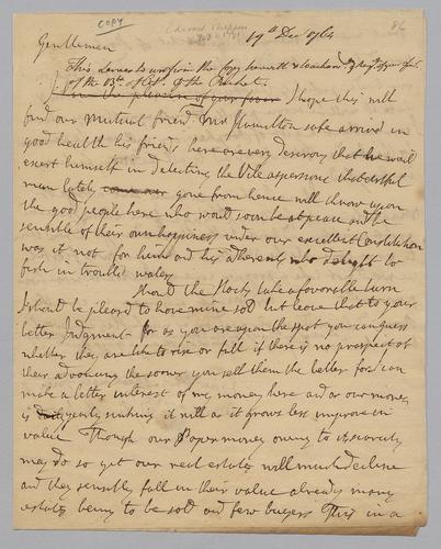 Samuel Storke and Sons to Edward Shippen
