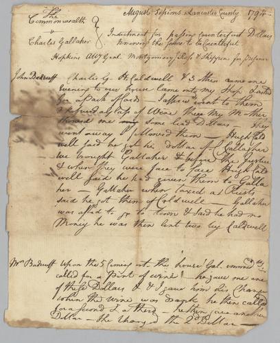 Charles Gallagher Case Evidence for Counterfeit Dollars
