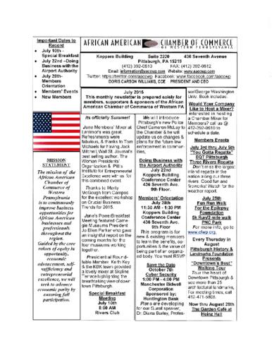 Chamber Newsletter
