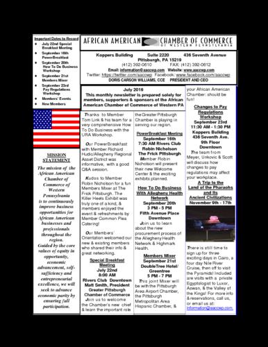 Chamber Newsletter