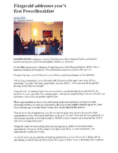 Fitzgerald addresses year's first PowerBreakfast