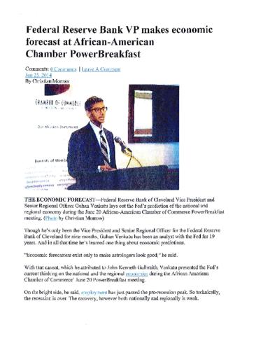 Federal Reserve Bank VP makes economic forecast at AACCWP PowerBreakfast