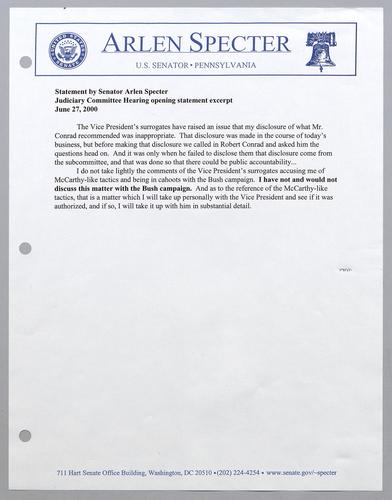 Judiciary Committee hearing opening statement excerpt