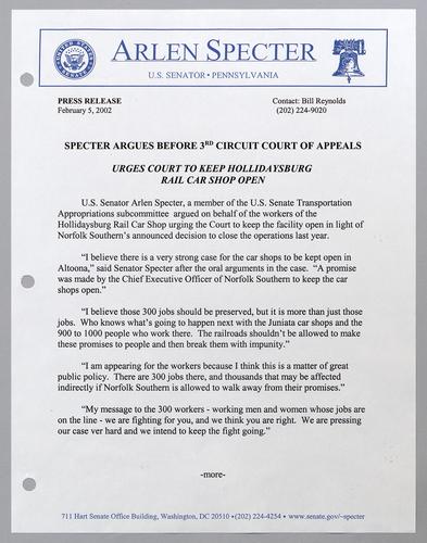 Specter argues before 3rd Circuit Court of Appeals
