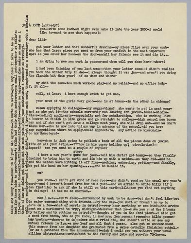 Martha Glaser Outgoing Correspondence