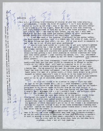Martha Glaser Outgoing Correspondence