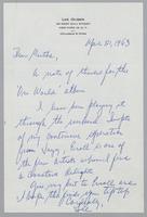 Correspondence from Lee Guber