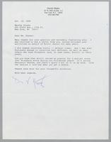 Correspondence from David Hajdu