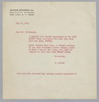 Correspondence from Alfred Hitchcock