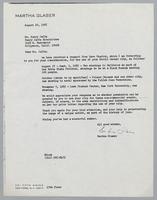 Correspondence from Henry Jaffe