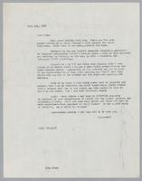 Correspondence from Julius LaRosa