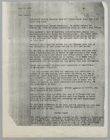 Correspondence from Leslie Perrin (Associated LTD. UK Bookers)