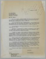 Correspondence from Playboy Magazine-Hugh Hefner